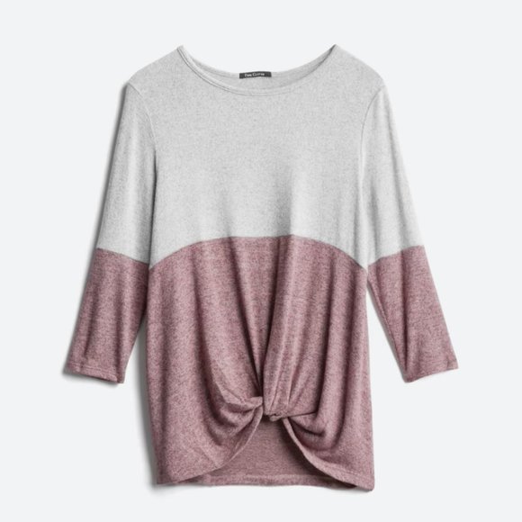 Denver Front Twist Brushed Knit Top - Picture 1 of 2